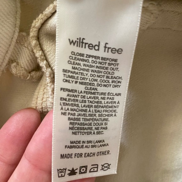 Aritzia Wilfred Free Ivory Boot Flare Legged Denim Pant Size 2 - Picture 8 of 11